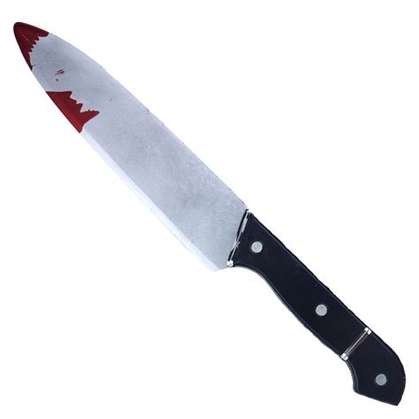 Lizzy Large Bloodied Knife 31cm Halloween Bloody Knife Prop Weapon Fake