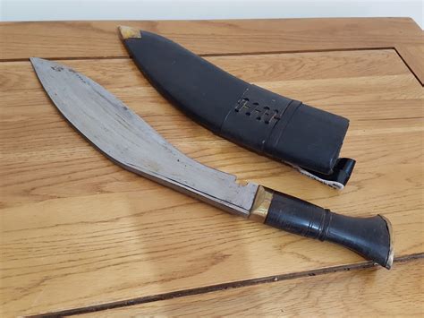 Dagger Knife Nepali Kukri Khukuri Machete Old Sakela Damascus Steel