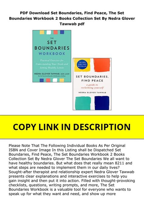 Set Boundaries Find Peace Workbook Pdf
