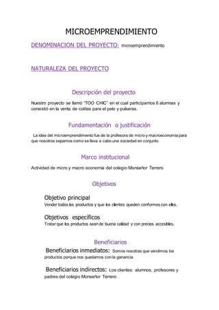 Microemprendimiento Pdf