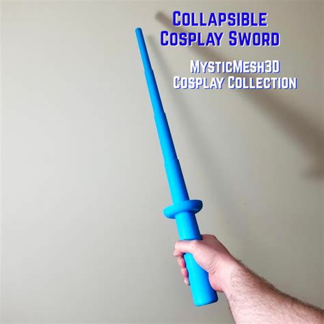 3D Printable Collapsible Sword by MysticMesh3D