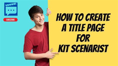 Creating A Title Page For Kit Scenarist Youtube