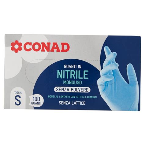 Guanti In Nitrile Monouso Senza Polvere Tg S Conad Conad