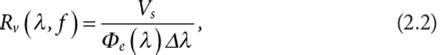 responsivity noise equivalent power detectivity quantum efficiency