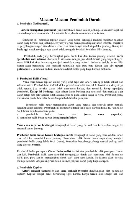 Doc Macam Macam Pembuluh Darah
