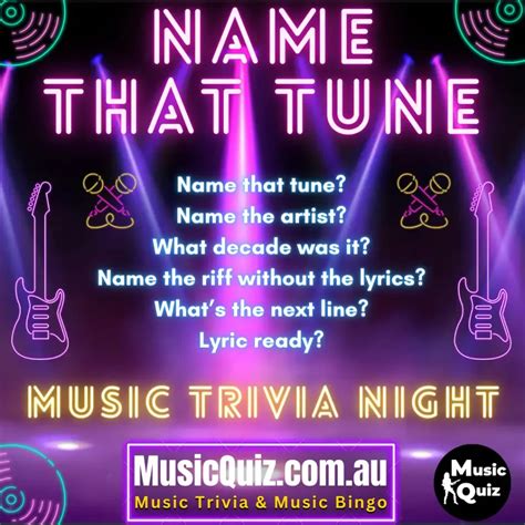 Name That Tune Music Trivia Night Music Quiz