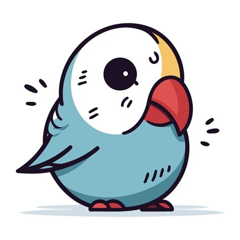 Parrot De Dessin Animé Mignon Illustration Vectorielle D un Perroquet