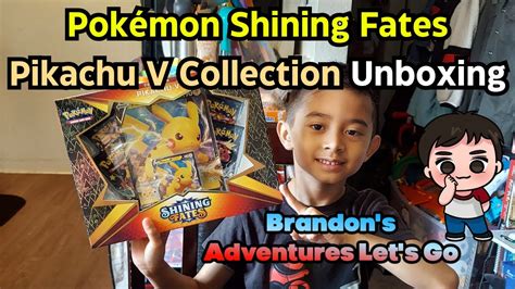 Pok Mon Shining Fates Pikachu V Collection Unboxing Youtube