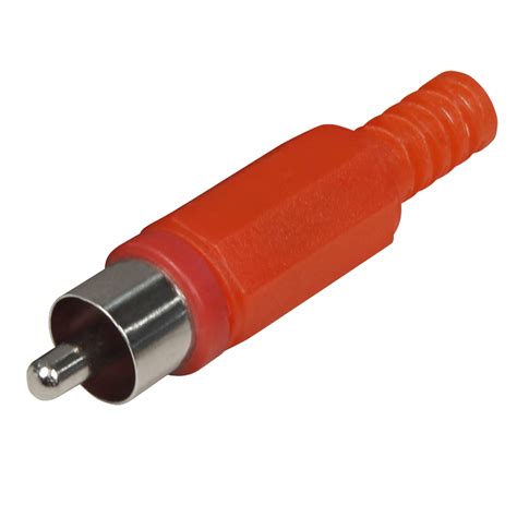 X Cinch Stecker Rot Zum L Ten Mit Knickschutz Rca Audiostecker Chinch