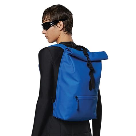 Rains Unisex Roll Rucksäcke Blau