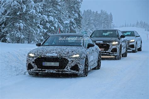 Audi Rs Sportback Spied Winter Testing With Rs Q Autoevolution