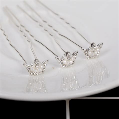 Fashion 20pcs Wedding Bridal Crown Crystal Hairpin Hair Clips