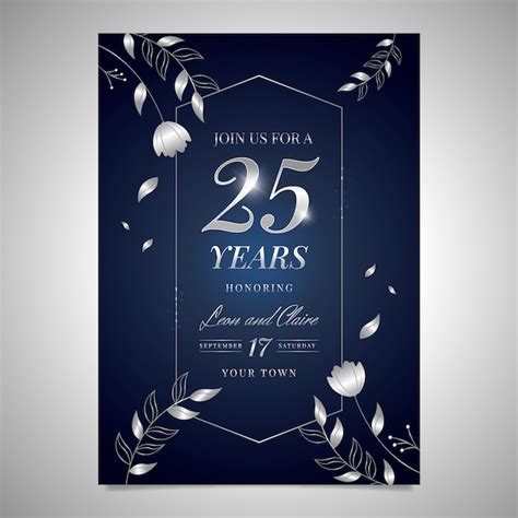 25th Wedding Anniversary Invitations