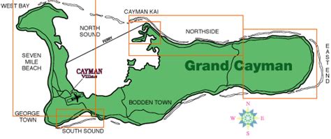 Grand Cayman Beaches Map