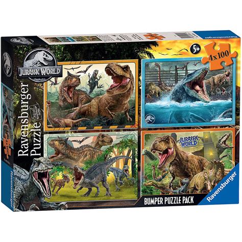 Puzzle Jurassic World 4x100 Peças Loja Da Criança