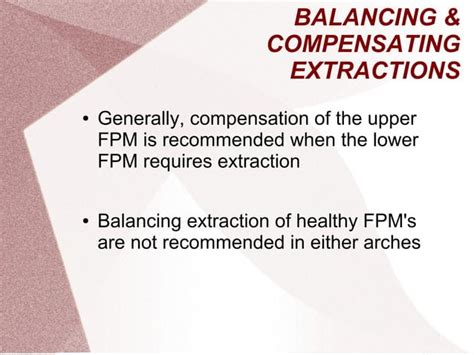 Extraction Of The First Permanent Molar Ppt