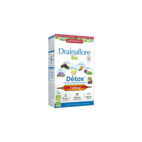 Drainaflore bio détox 20 ampoules