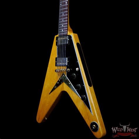 Gibson Custom Shop 1958 Korina Flying V Reissue Natural With Black