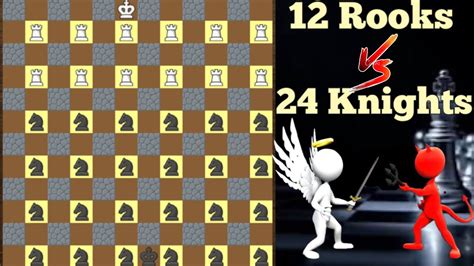 12 Rooks Vs 24 Knights Who Win This Incrediable Match Fairy Chess