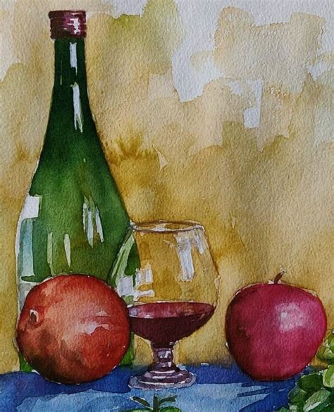 Still Life With Green Bottle Disegno Natura Morta Tutorial Pittura