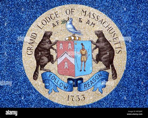 Masonic Seal Masonic Seal Of The Grand Lodge Of Massachusetts In A