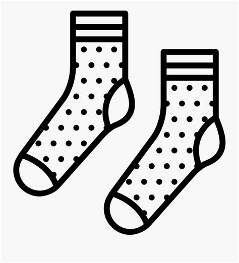 Women Socks Winter Socks Clipart Black And White Free Transparent