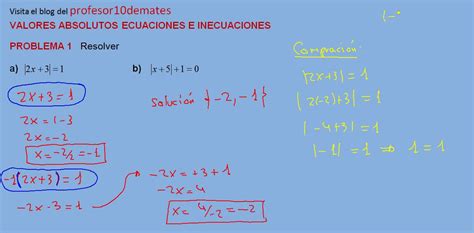 Valores Absolutos Ecuaciones E Inecuaciones Problema A Youtube