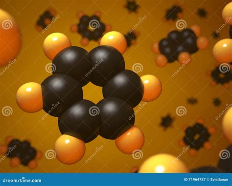 Benzene Molecular Structure Stock Illustration Illustration Of Shape