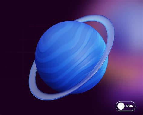 Premium PSD Uranus 3d Render Illustration For Infographic