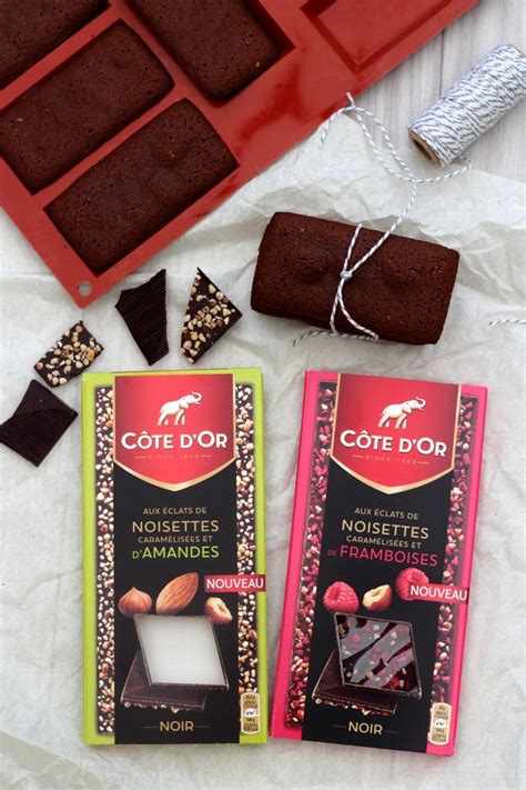 Financiers au chocolat et éclats de noisettes et amandes caramélisées