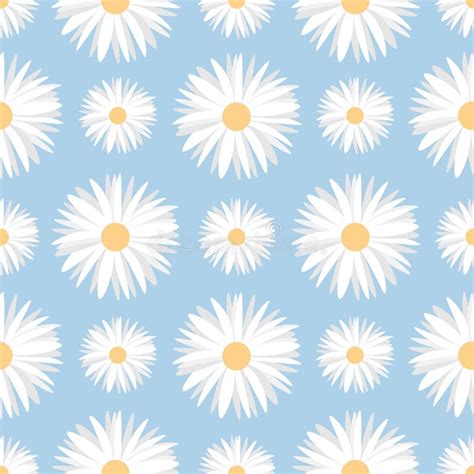 Daisies Seamless Pattern With The Image Of Daisies Spring Pattern