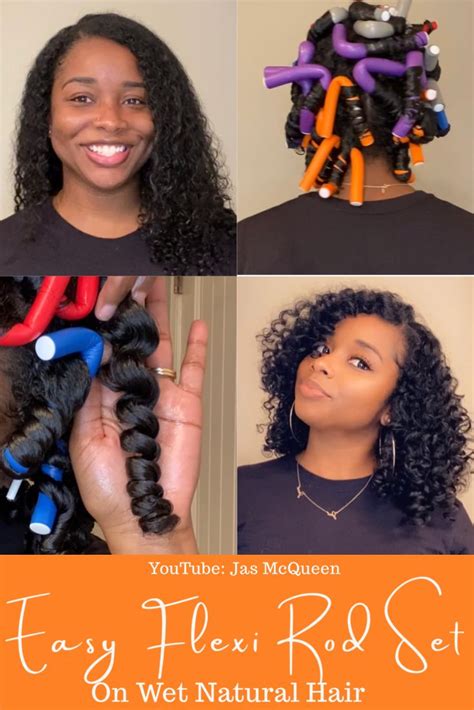 Perfect Flexi Rod Set On Wet Natural Hair Roller Set Natural Hair