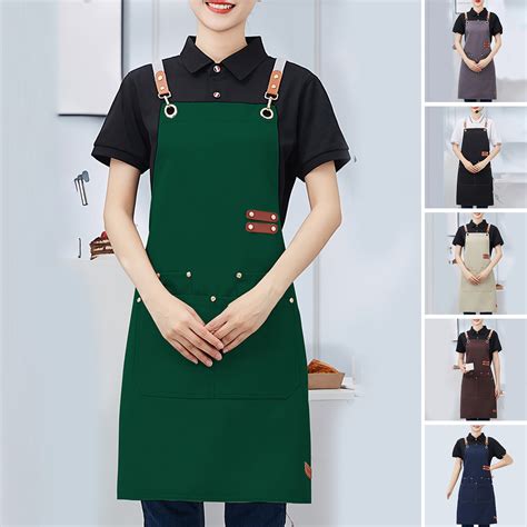 Shebeky Waterproof Apron For Men Women Anti Grease Stainproof Cooking