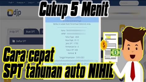 Cara Lapor Pajak SPT Tahunan Formulir 1721 A1 Pasal 21 YouTube