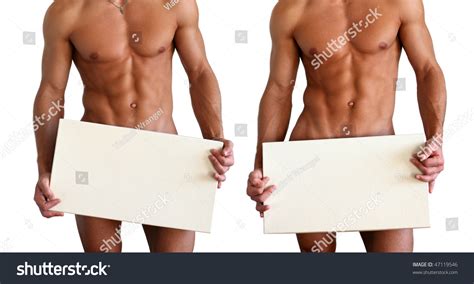 Naked Muscular Torso Covering Copy Space Stock Photo Shutterstock