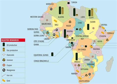 Africa Mineral Resources Map My Maps