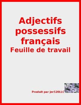 Worksheets On Possessive Adjectives In French