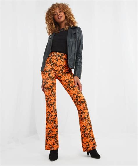 Funky Floral Flare Womens Trousers Joe Browns