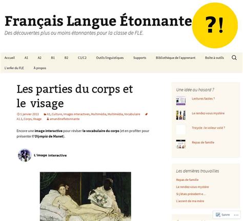 Le Moteur Du Fle Les Parties Du Corps Et Le Visage