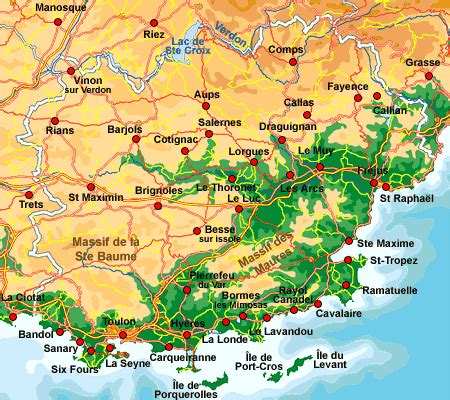 Carte Du Var Vacances Guide Voyage