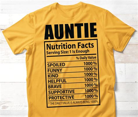 Aunt Nutrition Facts Svg Aunt Life Svg Proud Auntie Svg Etsy