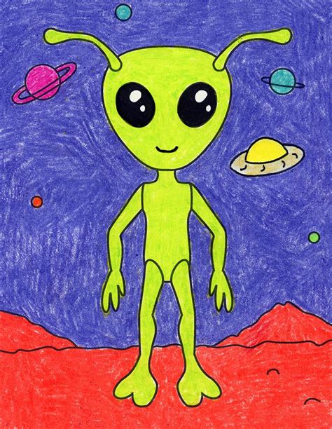 How To Draw An Alien · Art Projects For Kids Space Art Projects