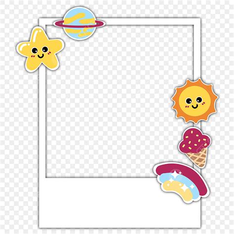 Polaroid Sticker Png Image Simple Polaroid Frame Space Stickers Social