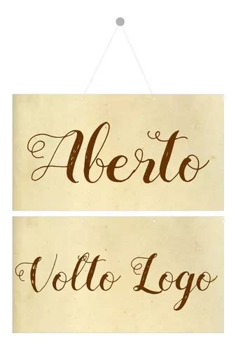 Placa Aberto Volto Logo Vintage Parcelamento Sem Juros