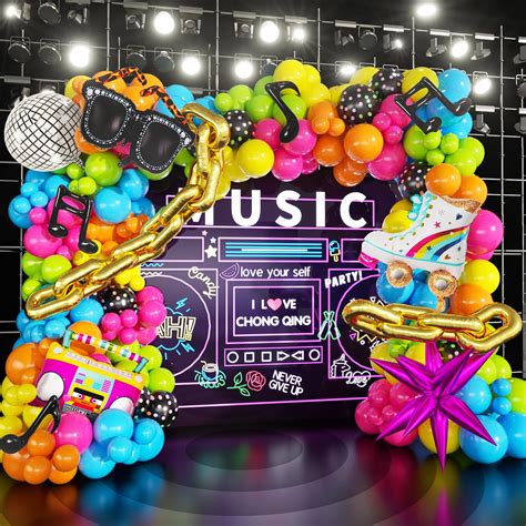 S S Disco Theme Aif Party Decorations Pcs Balloon Kit With