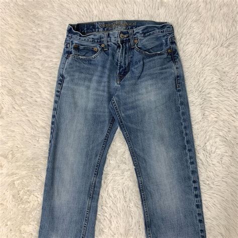 American Eagle Jeans Mens 28x30 Blue Pants Slim Straight Denim Preppy