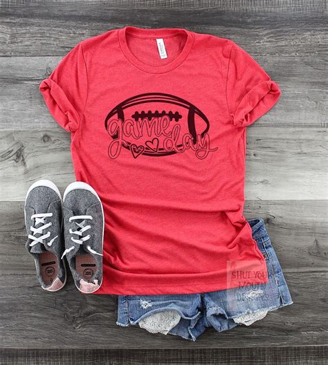 Game Day Football Shirt Cute Womens Football Shirt Etsy