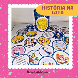 História na lata Avós Diário de Alfabetização