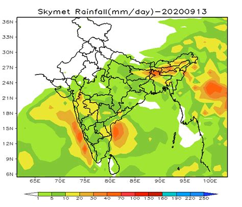 15 Days Rainfall Forecast For All The Cities And States Of India