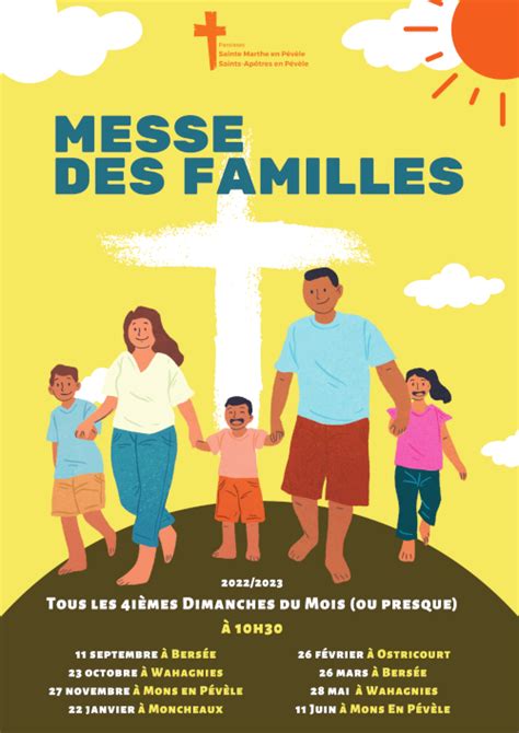 Messes des familles calendrier 2022 2023 Ste Marthe en Pévèle